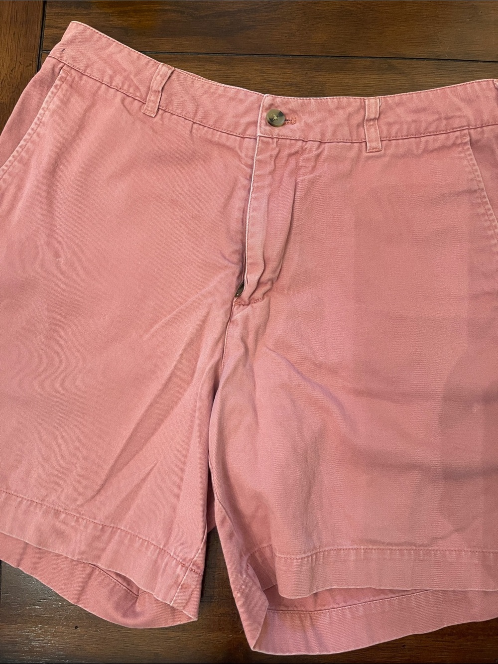 Men's Flat Front Casual Shorts in Dusty Coral/Salmon